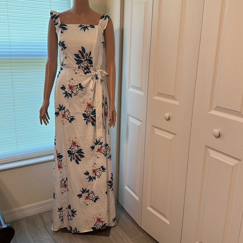 #10741-16 Women's Floral Prints Maxi Dress,Size L